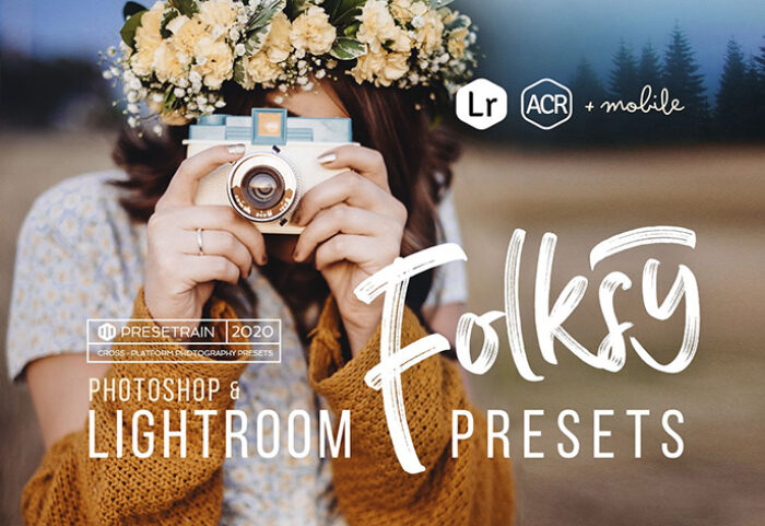 پریست لایت روم و پریست کمرا راو تم پرتره Folksy Lightroom Presets