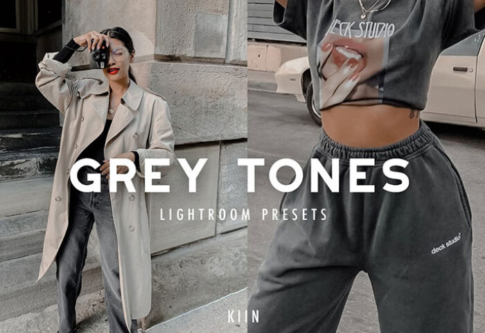 10 پریست لایت روم دسکتاپ و موبایل تم خاکستری GREY TONES LIGHTROOM PRESETS