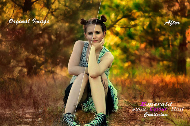 100 پریست لایت روم سینمایی پرتره زمرد سبز Emerald LIGHTROOM PRESETS