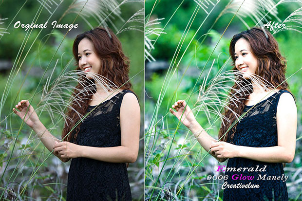 100 پریست لایت روم سینمایی پرتره زمرد سبز Emerald LIGHTROOM PRESETS