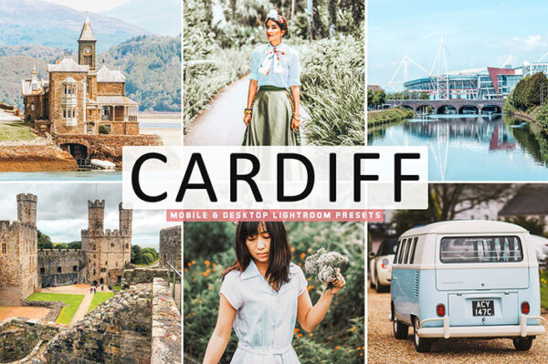 34 پریست لایت روم و Camera Raw و اکشن Cardiff Mobile And Desktop Lightroom Presets