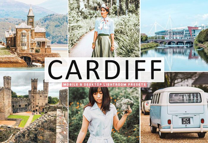 34 پریست لایت روم و Camera Raw و اکشن Cardiff Mobile And Desktop Lightroom Presets