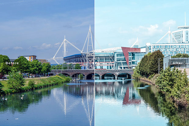 34 پریست لایت روم و Camera Raw و اکشن Cardiff Mobile And Desktop Lightroom Presets