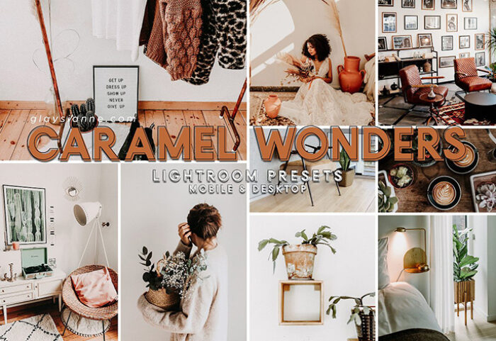 94 پریست لایت روم و پریست کمرا راو Caramel Wonders Presets