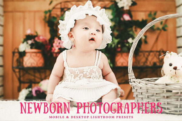 34 پریست لایتروم و CameraRaw نوزاد Newborn Lightroom Presets Pack