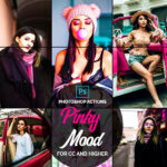 اکشن فتوشاپ تم رنگ صورتی Pinky Mood Photoshop Actions