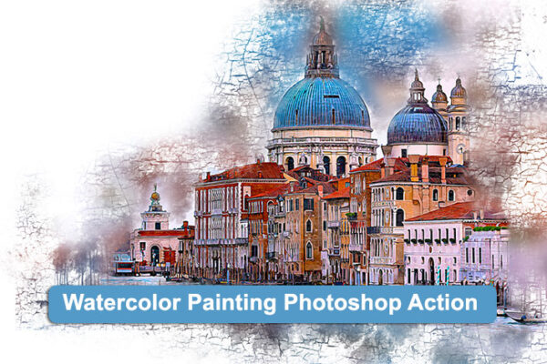 اکشن فتوشاپ تم نقاشی آبرنگ Watercolor Painting Photoshop Action