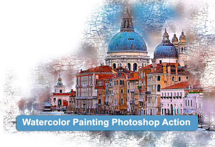 اکشن فتوشاپ تم نقاشی آبرنگ Watercolor Painting Photoshop Action