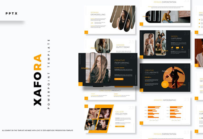 تم پاورپوینت و گوگل اسلایدر Xafora Powerpoint, Keynote and Google Slide Template