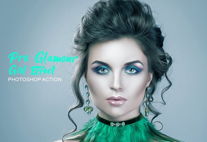 دانلود اکشن فتوشاپ تم دختر زیبا Pro Glamour Girl Effect