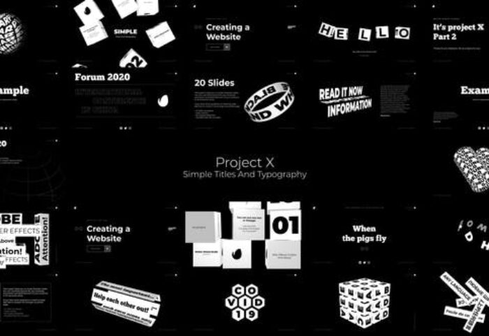 پروژه آماده تایتل و تایپوگرافی افترافکت Simple Titles And Typography