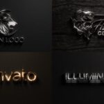 پروژه افتر افکت نمایش لوگو افکت رنگ دانه Chrome Logo
