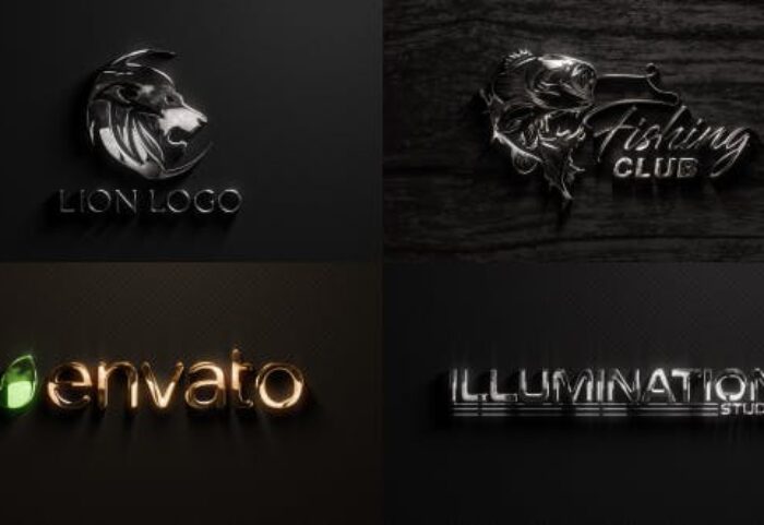 پروژه افتر افکت نمایش لوگو افکت رنگ دانه Chrome Logo