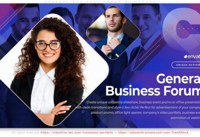 پروژه افترافکت با موزیک تیزر شرکتی General Business Forum Slideshow