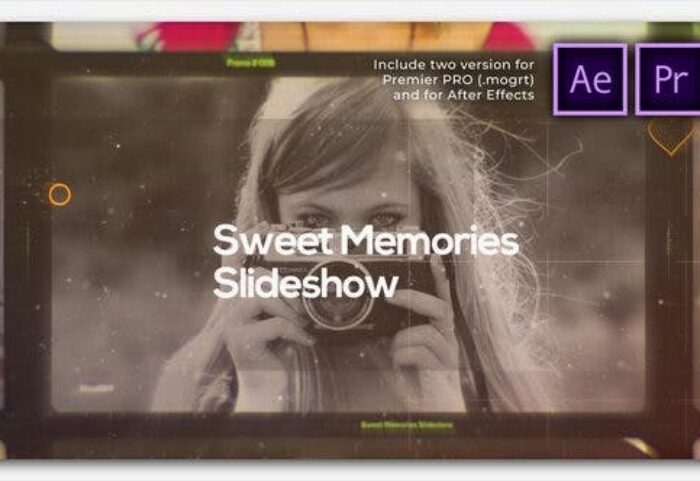 پروژه پریمیر اسلایدشو با موزیک خاطرات خوش سینمایی Sweet Memories Cinematic Slideshow