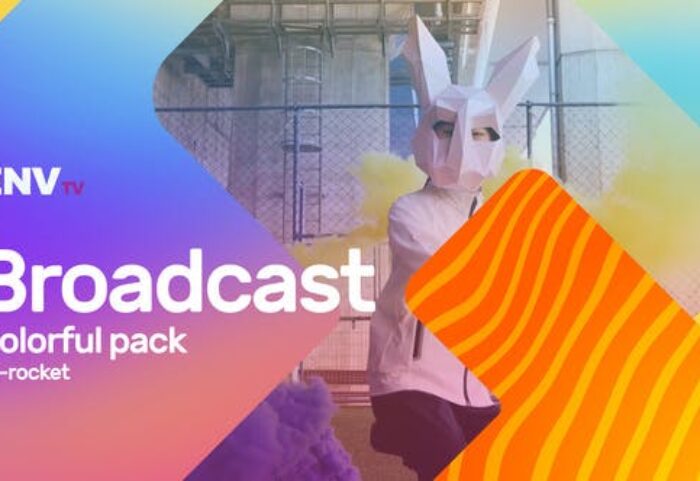 پروژه پریمیر با موزیک معرفی برنامه تلویزیون Broadcast ID Colorful Pack Mogrt