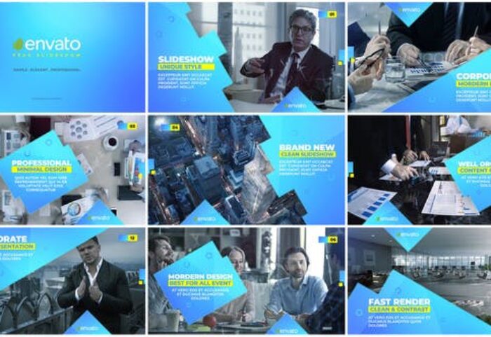 پروژه پریمیر با موزیک معرفی شرکت Peak Corporate slideshow Premiere Pro