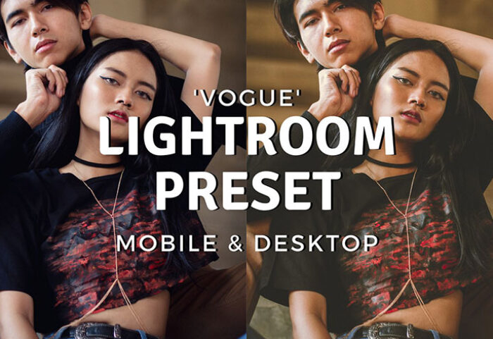 پریست لایت روم دسکتاپ و موبایل مد روز Vogue Lightroom Preset