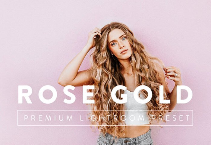 3 پریست لایت روم دسکتاپ و موبایل تم رز طلایی ROSE GOLD Premium Lightroom Preset