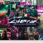 32 افکت رنگی لایت روم دسکتاپ و موبایل Cyberpunk Lightroom Presets