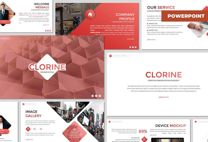 تم پاورپوینت تجارت و اقتصاد Clorine Multipurpose Powerpoint Template