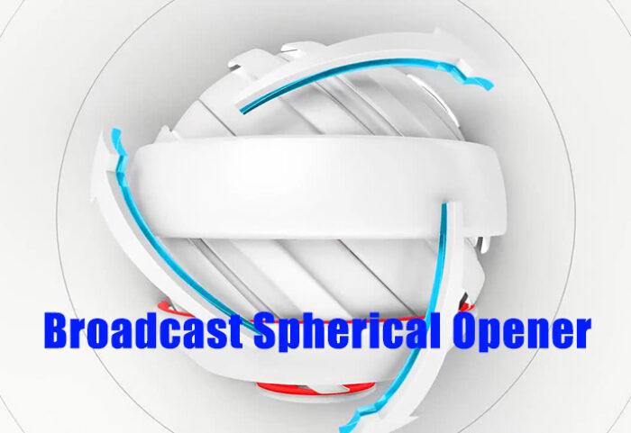 پروژه آماده افتر افکت با موزیک لوگو افکت کروی Broadcast Spherical Opener