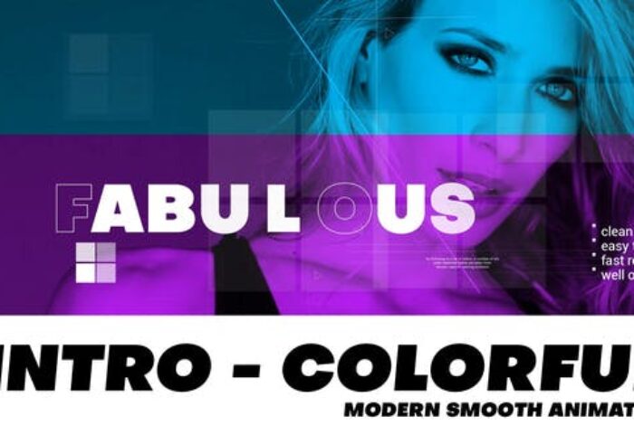 پروژه آماده افتر افکت با موزیک وله مدرن رنگی Intro Modern and Colorful