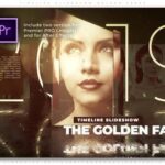 پروژه اسلایدشو آماده پریمیر تم طلایی Timeline Slideshow Golden Faces