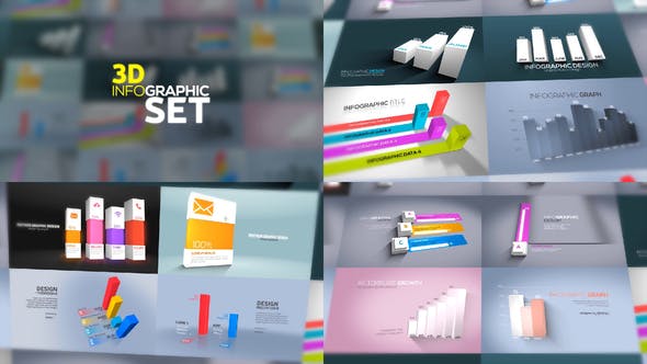 پروژه افتر افکت اینفوگرافیک 3 بعدی 3D Infographics Set پروژه افتر افکت اینفوگرافیک 3 بعدی 3D Infographics Set