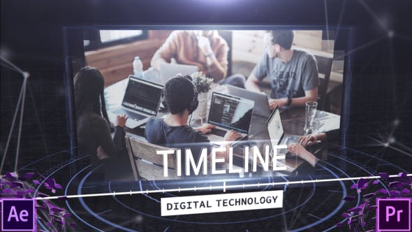 پروژه پریمیر معرفی شرکت بصورت تایم لاین با موزیک Digital Techonology Timeline پروژه پریمیر معرفی شرکت بصورت تایم لاین با موزیک Digital Techonology Timeline