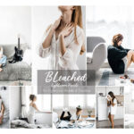 پریست لایت روم دسکتاپ و موبایل تم سفید Bleached Lightroom Preset