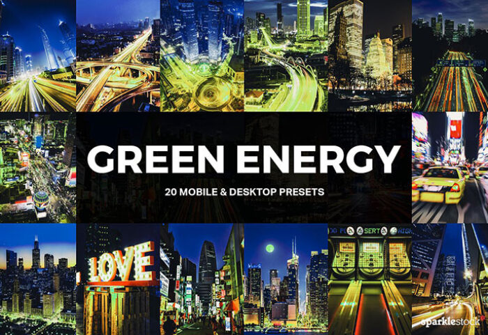 پریست لایت روم و لات رنگی انرژی سبز Green Energy Lightroom Presets