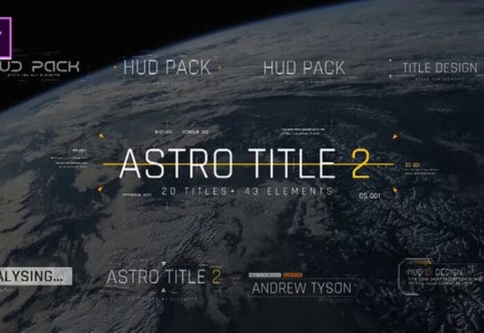 20 تایتل آماده پریمیر رزولوشن 4K افکت مدرن Astro Title
