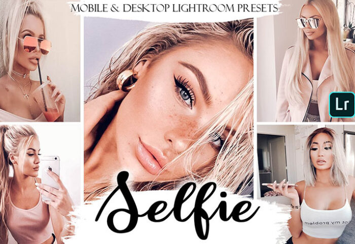 20 پریست لایت روم حرفه ای Selfie Mobile & Desktop Presets Portrait Lightroom Presets