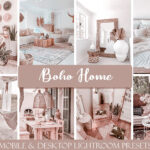 20 پریست لایت روم دسکتاپ و موبایل دکوراسیون داخلی Boho Home Mobile & Desktop Ligthroom Presets