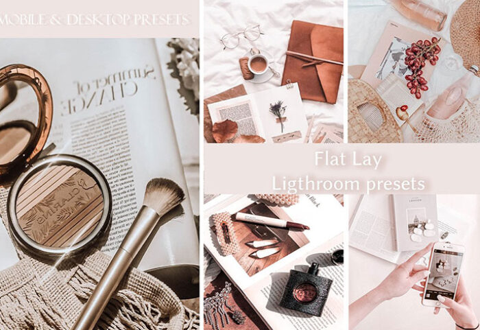 20 پریست لایت روم دسکتاپ و موبایل عکاسی محصولات Flat Lay Lightroom Presets for Product Photography