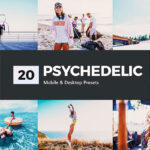 20 پریست لایت روم و پریست کمرا راو و لات رنگی Psychedelic Lightroom Presets