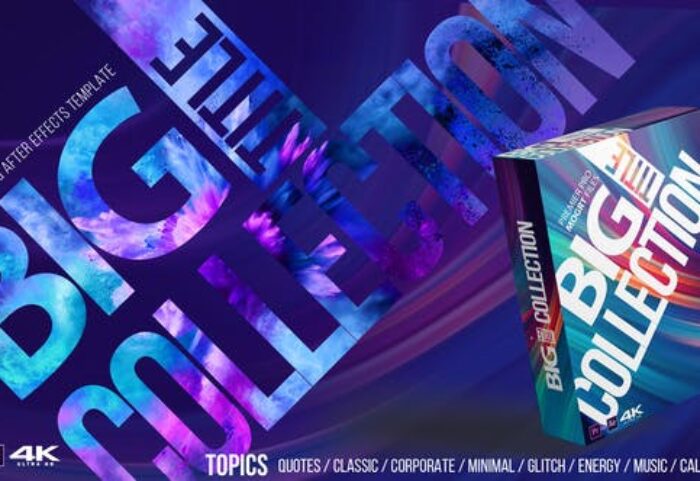 230 تایتل آماده پریمیر رزولوشن 4K حرفه ای Favorite Big Title Collection Pack