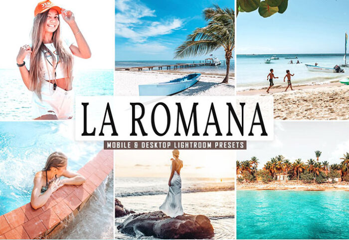 34 پریست لایت روم حرفه ای و پریست کمرا راو La Romana Lightroom Presets Pack