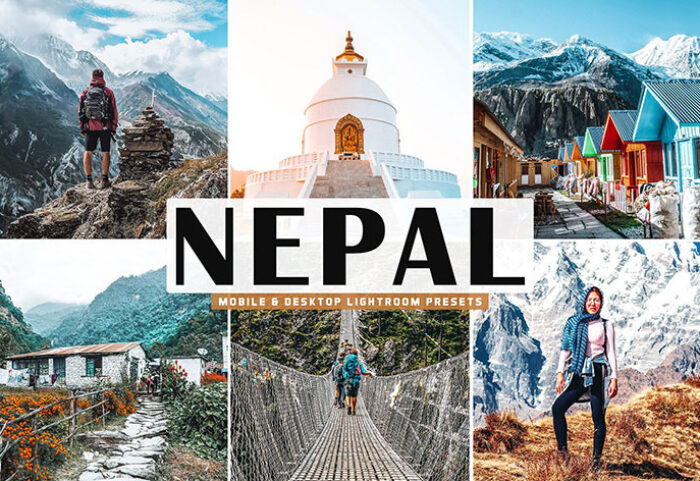 34 پریست لایت روم و Camera Raw و اکشن فتوشاپ نپال Nepal Mobile & Desktop Lightroom Presets