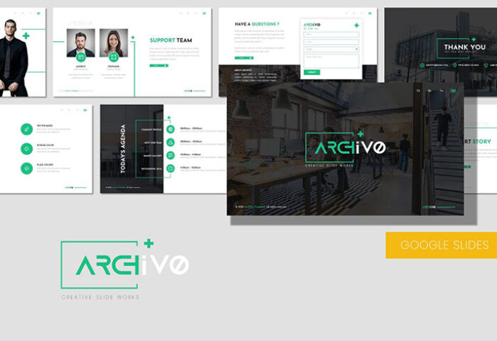 تم پاورپوینت و گوگل اسلایدر تجارت Archivo Business Powerpoint Template