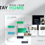 تم پاورپوینت و گوگل اسلایدر تم در خانه بمانیم Stay at Home Powerpoint, Keynote, Googleslides