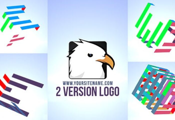 پروژه آماده افتر افکت با موزیک لوگو افکت مکعب رنگی Color Cube Logo