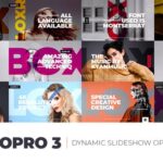 پروژه آماده افتر افکت رزولوشن 4K با موزیک اسلایدشو مدرن Dynamic Slides