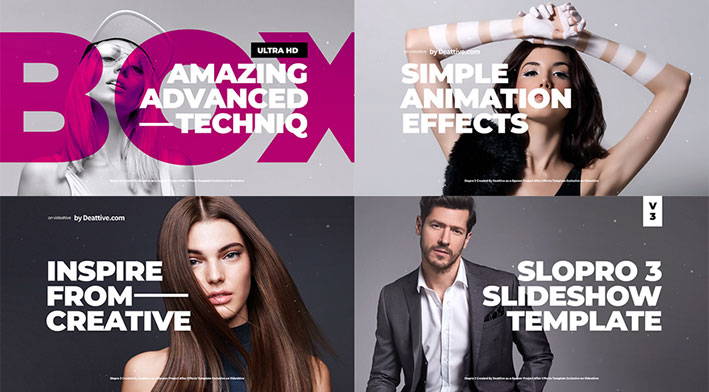پروژه آماده افتر افکت رزولوشن 4K با موزیک اسلایدشو مدرن Dynamic Slides