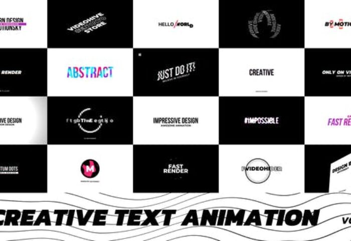 پروژه آماده پریمیر تایتل فیلم Creative Text Animation Premiere Pro