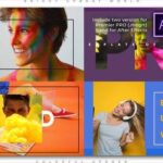 پروژه پریمیر اسلایدشو رنگارنگ با موزیک Bright Upbeat World Colorful Opener