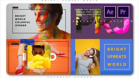پروژه پریمیر اسلایدشو رنگارنگ با موزیک Bright Upbeat World Colorful Opener پروژه پریمیر اسلایدشو رنگارنگ با موزیک Bright Upbeat World Colorful Opener