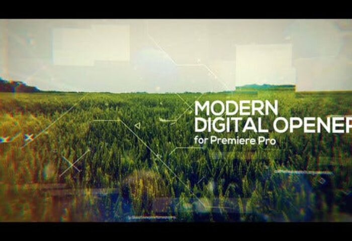 پروژه پریمیر اسلایدشو مدرن با موزیک Modern Digital Opener for Premiere Pro