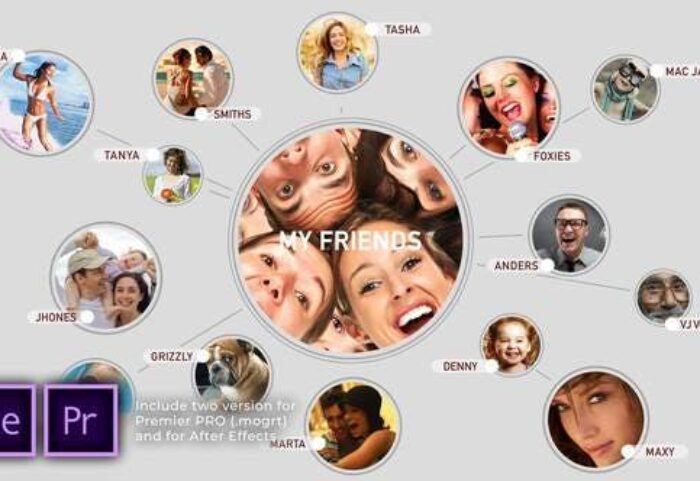 پروژه پریمیر با موزیک لوگو افکت اسلایدشو دایره Micro Slide Show Logo Reveal